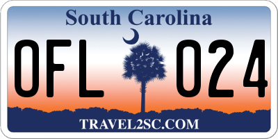 SC license plate OFL024