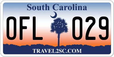 SC license plate OFL029