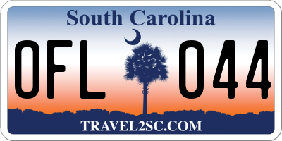 SC license plate OFL044