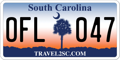 SC license plate OFL047