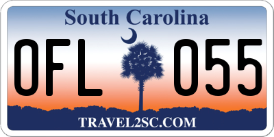 SC license plate OFL055