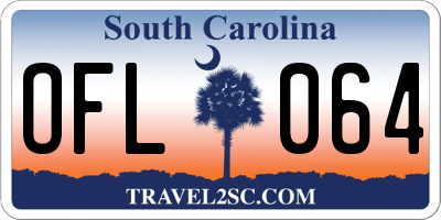 SC license plate OFL064