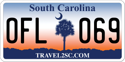 SC license plate OFL069