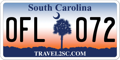 SC license plate OFL072