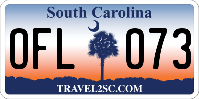 SC license plate OFL073