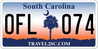 SC license plate OFL074