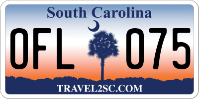 SC license plate OFL075
