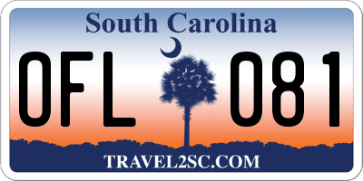 SC license plate OFL081