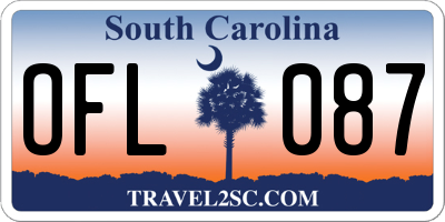 SC license plate OFL087