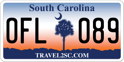 SC license plate OFL089