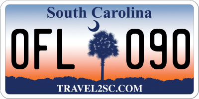 SC license plate OFL090