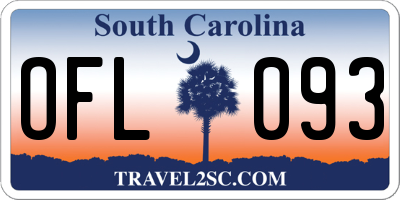 SC license plate OFL093