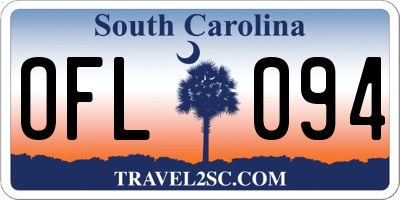 SC license plate OFL094