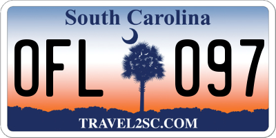 SC license plate OFL097