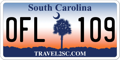 SC license plate OFL109