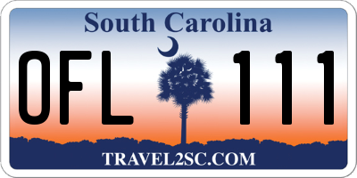 SC license plate OFL111
