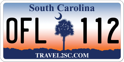 SC license plate OFL112