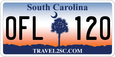 SC license plate OFL120