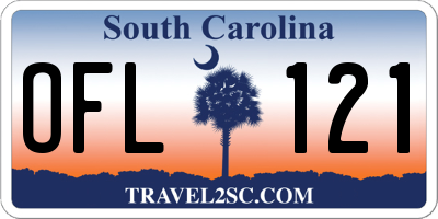SC license plate OFL121
