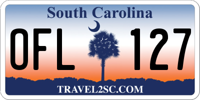 SC license plate OFL127