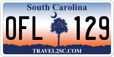 SC license plate OFL129