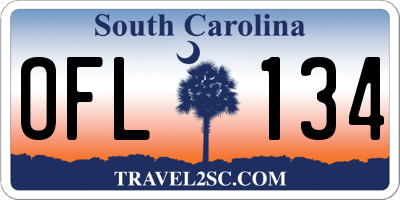 SC license plate OFL134