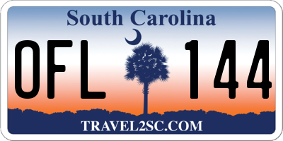 SC license plate OFL144