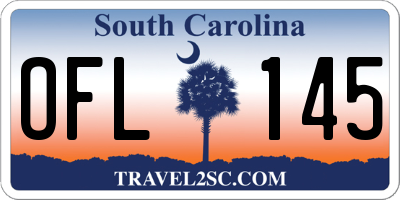 SC license plate OFL145