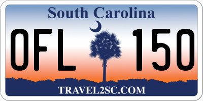 SC license plate OFL150