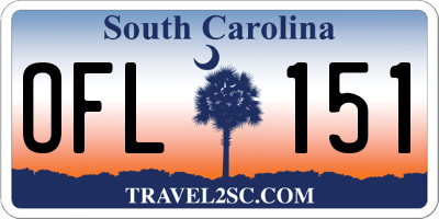 SC license plate OFL151