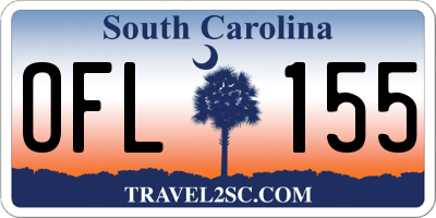 SC license plate OFL155