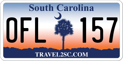 SC license plate OFL157