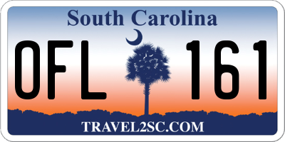SC license plate OFL161