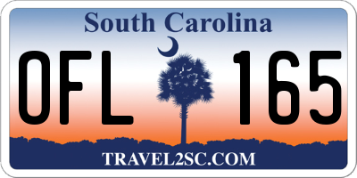 SC license plate OFL165