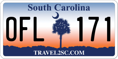 SC license plate OFL171
