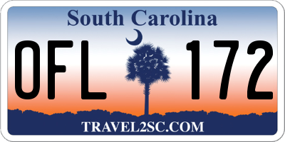SC license plate OFL172