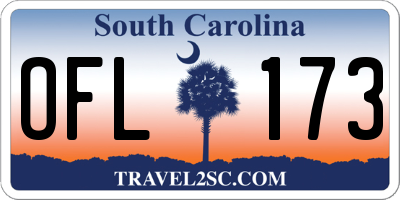 SC license plate OFL173