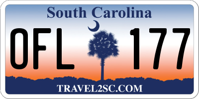 SC license plate OFL177