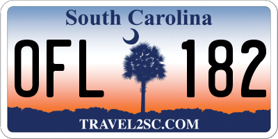 SC license plate OFL182