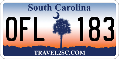 SC license plate OFL183