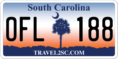 SC license plate OFL188