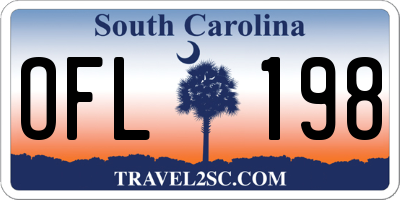 SC license plate OFL198