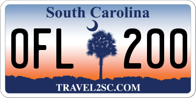 SC license plate OFL200