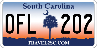 SC license plate OFL202