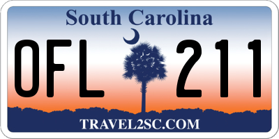 SC license plate OFL211