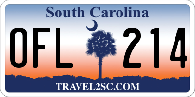 SC license plate OFL214