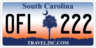 SC license plate OFL222