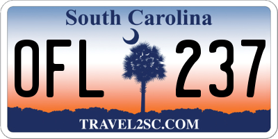 SC license plate OFL237