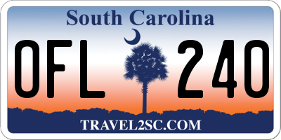SC license plate OFL240