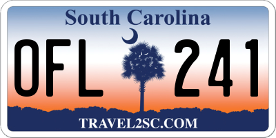 SC license plate OFL241